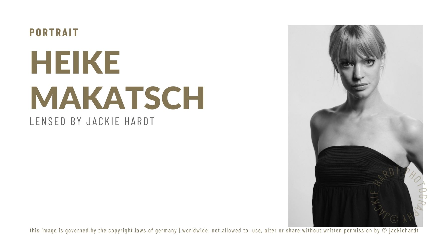 Heike Makatsch, Actress & Artist, Captured by Jackie Hardt