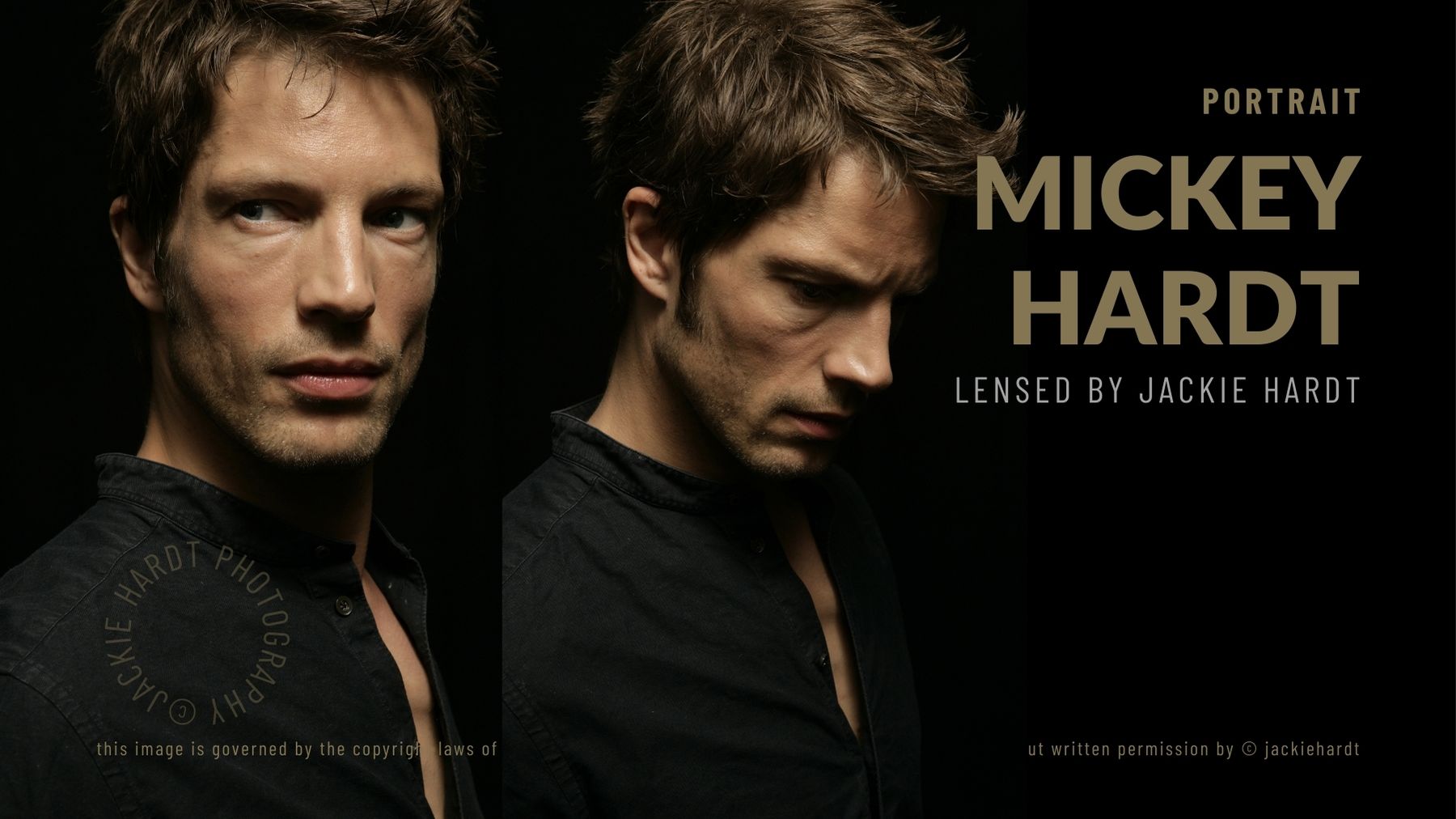 Mickey Hardt, Model & Actor, Captured by Jackie Hardt